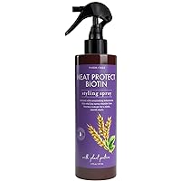 PHARM TO TABLE Heat Protect Biotin Styling Spray, 240ml/8 fl oz, Protects Hair from Heat and Styling Tools up to 450F, Vitamin B7 PHARM TO TABLE Heat Protect Biotin Styling Spray, 240ml/8 fl oz, Protects Hair from Heat and Styling Tools up to 450F, Vitamin B7