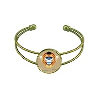 Golden Snub-nosed Monkey Animal Bracelet Bangle Retro Open Cuff Jewelry