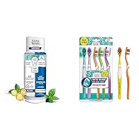 GuruNanda Dual Barrel Oxyburst Whitening Mouthwash & Butter On Gums Toothbrush 8 Pack with 8000+ Softex Bristles, Ultra Soft Bristles for Sensitive & Receeding Gums, Perfect for Whiter Teeth(20 Fl Oz)