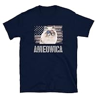 Himalayan Cat Funny Ameowica Retro USA American Flag T-Shirt