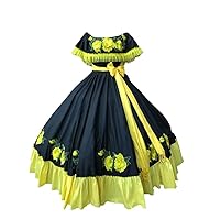 Mexican Style Quinceanera Dresses 3D Floral Flower Ball Gown Puffy Boho Off Shoulder Sweet 16 Prom Dress
