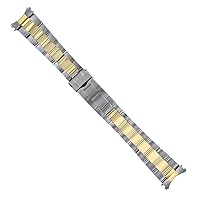 Ewatchparts OYSTER WATCH BAND COMPATIBLE WITH ROLEX GMT 16700 16710 16713 16718 18K/SS REAL GOLD 20MM