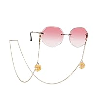 Copper Sunflower Pendant Glasses Chain Mask Lanyards Eyeglasses Straps Holder Spectacle Cord For Women Girls