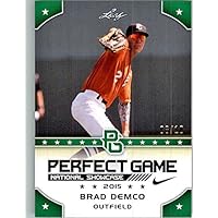 BRAD DEMCO 2015 Leaf Perfect Game NIKE All-American SHOWCASE GREEN Rookie #/10