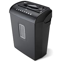 Aurora High-Security 6-Sheet Micro-Cut Paper Credit Card Shredder, Large 3.5-Gallon Wastebasket, 4-Minute Continuous Shredding Time, Security Level P-4