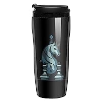 Chess King Queen Knight Insulated Tumbler Durable Coffee Cup Travel Mug with Lid 350ml