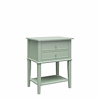 Ameriwood Home Franklin Accent Table with 2 Drawers, Pale Green