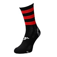 Childrens/Kids Pro Hooped Socks (9 Toddler, 12 Little Kid) (Black/Red)