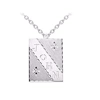 RYLOS Necklaces For Women Gold Necklaces for Women & Men Sterling Silver or Yellow Gold Plated Silver Personalized Cutout DogTag Diamond Cut Nameplate Necklace Special Order, Made to Order Necklace