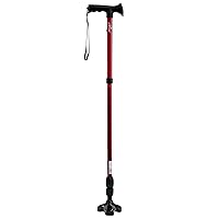 iLiving Walking Cane for Men and Women Foldable, Adjustable, and Free-Standing with Pivot Tip, Heavy-Duty Design Support up to 300 Pounds