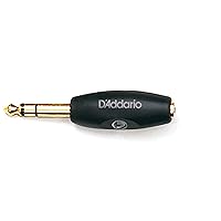 D'Addario Accessories 1/4 Inch Male Stereo to 1/8 Inch Female Stereo Adapter