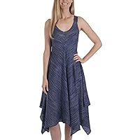 Women's Linen Blend Hanky Hem Sleeveless Dress