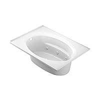Jacuzzi SIGNATURE Acrylic Drop-In Bathtub, Soaking Sanctuary, Slip Resistant, Left Drain Placement, 60