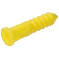 370326 Ribbed Plastic Anchor, 4-6-8 X 7/8-Inch, Yellow, 100-Pack