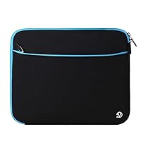 Black Blue Protective Neoprene Laptop Tablet Sleeve for Microsoft Surface Pro X, 7+, 7, Surface Laptop Go