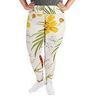 Yoga Pants Summer Breeze Plus Size Premium Floral Print Leggings Activewear
