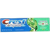 Crest Complete Multi-Benefit Fluoride Toothpaste, Whitening + Scope, Minty Fresh 0.85 oz (Pack of 4)
