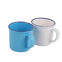 BESTOYARD 2 Pcs Cup Fondue Mug Melamine Mugs Retro Tea Mugs Drinking Glasses Backpack Travel Mug Coffee Travel Tumbler Color Melamine Mug Solid Color Mug Ceramics Enamel Mug Set A5