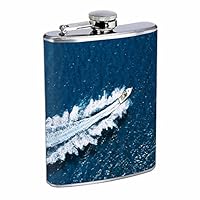 Speed Boat Flask D3 8oz Stainless Steel Ship Motorboat Power Boat
