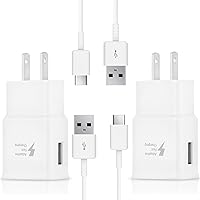OEM Adaptive Quick Fast Charger Compatible with ZTE Blade V50 Vita Plus Full 15W Power Certified USB Type-C 5Gbps Data Cable. (2 Pack! / White / 4FT, 1.2M)