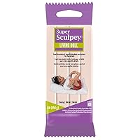 Super Sculpey Living Doll Baby, Premium, Non Toxic, Soft, Sculpting Modeling Polymer clay, Oven Bake Clay, 1 pound bar