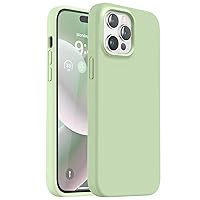 Vooii Compatible with iPhone 13 Pro Case, Liquid Silicone Full Body Protective Case with [Anti-Scratch] [Soft Microfiber Lining] [Camera Protection Case] for iPhone 13 Pro 6.1 inch, Matcha