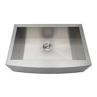 Gourmetier GKTSF30209 Uptowne Drop-In Stainless Steel Single Bowl Farmhouse Kitchen Sink, Brushed