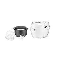 CR-1020F | 10-Cup (Uncooked) Micom Rice Cooker | 16 Menu Options: White Rice, Brown Rice & More, Nonstick Inner Pot, Designed in Korea | White