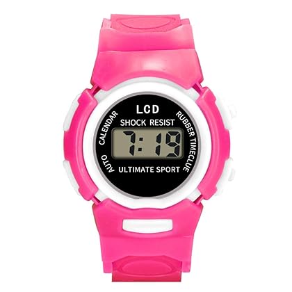HYUIYYEAA Smart Watch with Camera Children Analog Digital Sport Waterproof LED Electronic Girls Watch Wrist Kid's Watch 2 Year Old