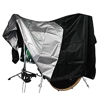 Drum Set Dust Cover XL - Premium Waterproof Drum Shield with Silver Coating for Electric and Electronic Drum Kits - Anti UV-Rays -Indoor and Outdoor Use - Complete with Bag and Microfiber Cloth