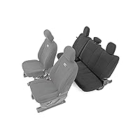 Rough Country Rear Neoprene Seat Covers for 15-22 F-150 | 17-22 F-250-91017 Black