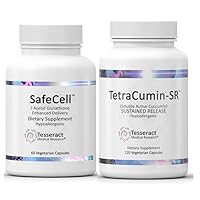 SafeCell S-Acetyl Glutathione Supplement for Neuro Health Support & TetraCumin SR Joint Support Supplement, Sustained Release Turmeric Curcumin Metabolite