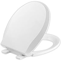 Round Toilet Seat with Slow Close Standard Toilet Seat,Quiet Toilet Cover Seat Toilet Lid Durable Refused to Loosen Easy to Install & Clean,White