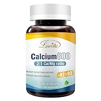 Calcium 800 mg, Complete Bone Formula. Calcium Citrate with Vitamin D3 & K2, Magnesium, Zinc, Copper, Manganese, Vegan Calcium Supplement for Bone Health, 120 Tablets