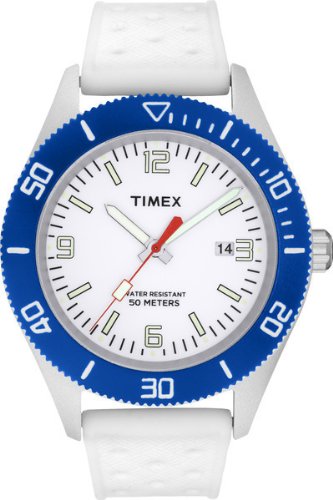 Timex Kids' White/Blue Rubber Watch