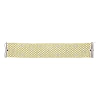 Chic 0.79 Ct Diamond and Sapphire 18k Yellow Gold 32mm Flat Wire Mesh Bracelet