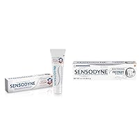 Sensodyne Sensitivity & Gum Whitening Toothpaste & Repair and Protect Whitening Toothpaste, Toothpaste for Sensitive Teeth and Cavity Prevention, 3.4 oz
