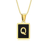 VNOX Initial Necklace A-Z Letter Necklace Personalised Name Necklaces for Women Jewellery Gifts for Her Women Ladies Girls Daughter Sister Mum,Gift Packed