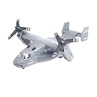 Ailejia Alloy Metal Airplane MV-22 Military Osprey Transport Helicopter Toy Model Army Aircraft Air Force Toys with Pull Back Fighter Toys (Grey)