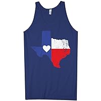 Threadrock Men's Texas State Flag with Heart Tank Top