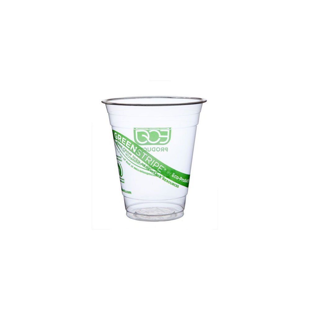Eco-Products EP-CC12-GS 12 oz GreenStripe Cold Cup (Case of 1,000), Clear