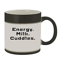 Energy. Milk. Cuddles - 11oz Ceramic Color Changing Mug, Matte Black