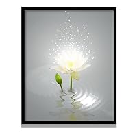 Zen Painting Canvas Prints Wall Art Lotus Flower Pictures Bathroom Artwork Framed Spiritual Meditation Home Decor (G, 8X10 inches)