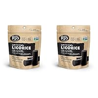 Soft Eating Black Licorice - RJ's Licorice 7.05oz Bags - NON-GMO, NO HFCS, Vegan-Friendly & Kosher - Batch Made in New Zealand (Pack of 2)
