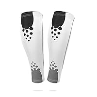 Calf Shin Compression Sleeves for Men Women - Leg Sleeve Brace Footless Socks for Runners, Shin Splints, Varicose Vein & Calf Pain Relief for Running, Cycling, Travel