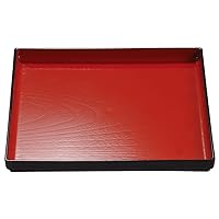 Yamashita Crafts 114114 Tray, Square Wood Grain Bon, Red and Black SL Scale 0, Non-Slip, 12.0 x 12.0 x 0.8 inches (30.5 x 30.5 x 2 cm)