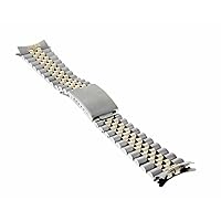 Ewatchparts MENS 14K/SS TWO TONE REPLACEMENT BAND COMPATIBLE WITH ROLEX 34MM TUDOR, DATE 19MM ENDS