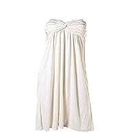 Catherine Malandrino New $569 Ivory Silk Strapless Drapey Cocktail Dress SZ 4 NWT