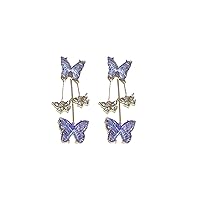 Earrings for Women Glittering Diamond Butterfly Earrings for Teen Girls Minimalist Piercing Studs Trendy 2023