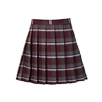 Cookie's Big Girls' Pleated Skirt - Burgundy/Gray/White *Plaid #91*, 20